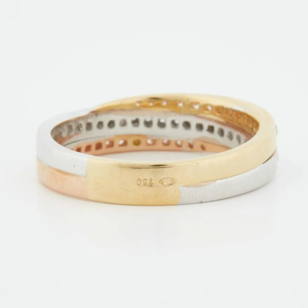 Bague 3 Ors Diamants