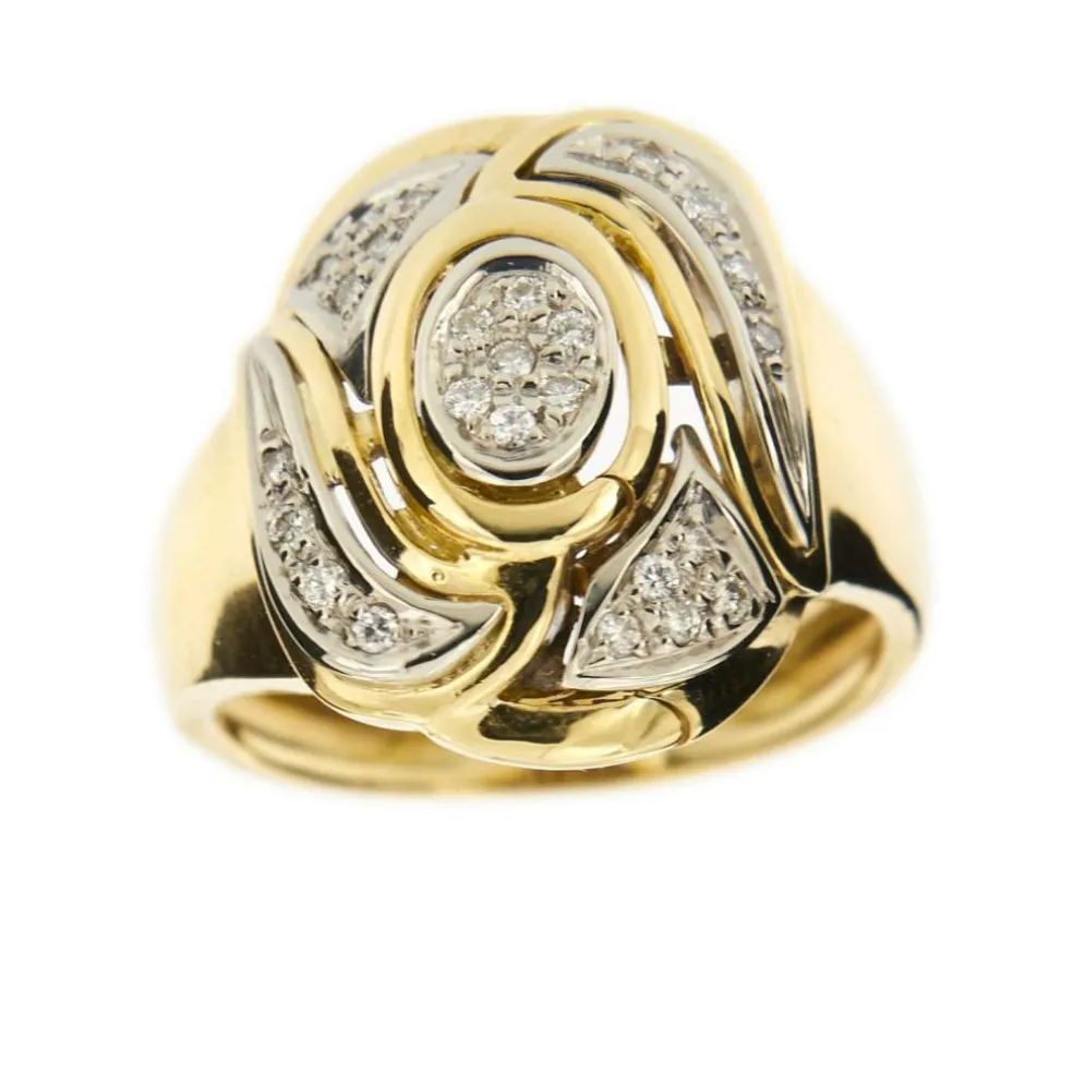 Bague 2 ors diamants