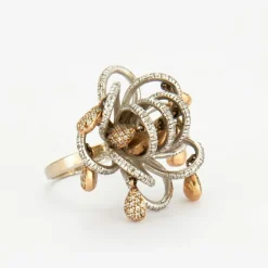 Bague 2 Ors, diamants