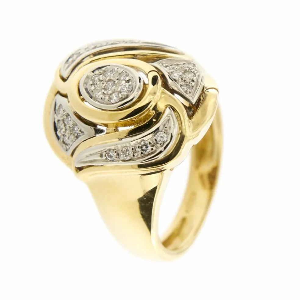 Bague 2 ors diamants
