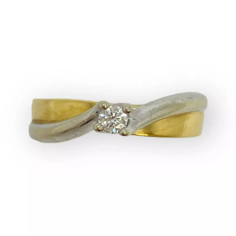 Bague 2 ors et diamant