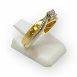 Bague 2 ors et diamant