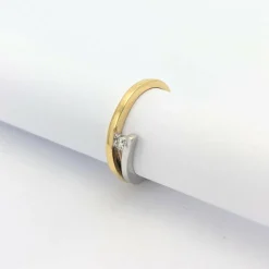 Bague 2 ors et diamant