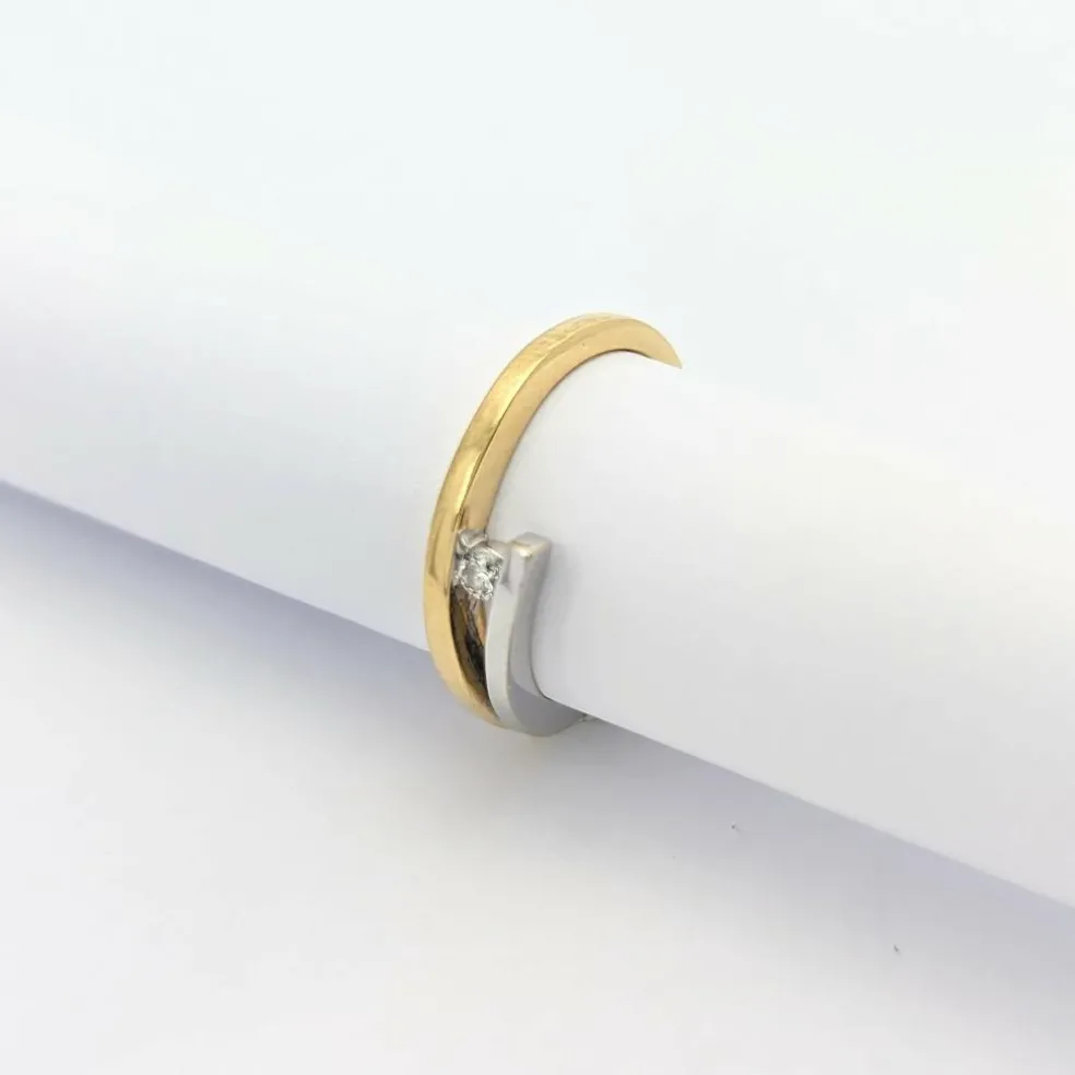Bague 2 ors et diamant