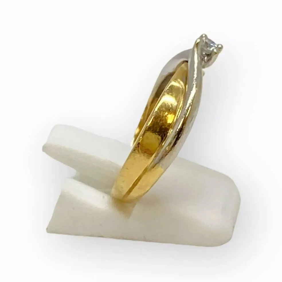 Bague 2 ors et diamant