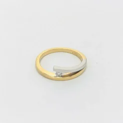 Bague 2 ors et diamant