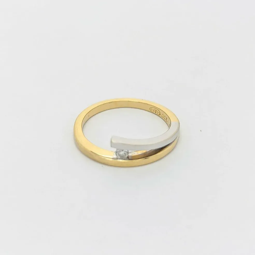 Bague 2 ors et diamant
