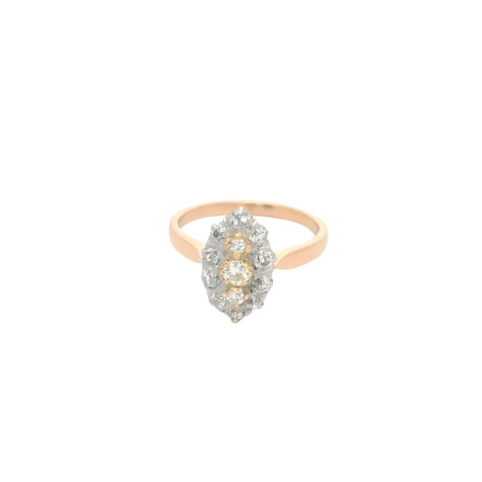 Bague 2 ors et diamants