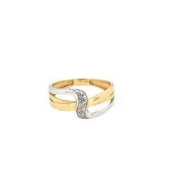 Bague 2 ors et diamants