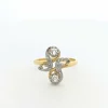 Bague 2 ors et diamants