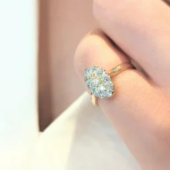 Bague 2 ors et diamants