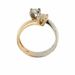 Bague 2 ors et diamants