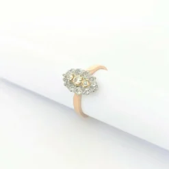 Bague 2 ors et diamants