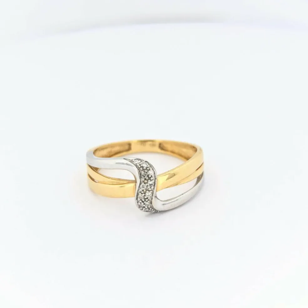 Bague 2 ors et diamants