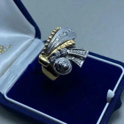 Bague 2 ors et diamants