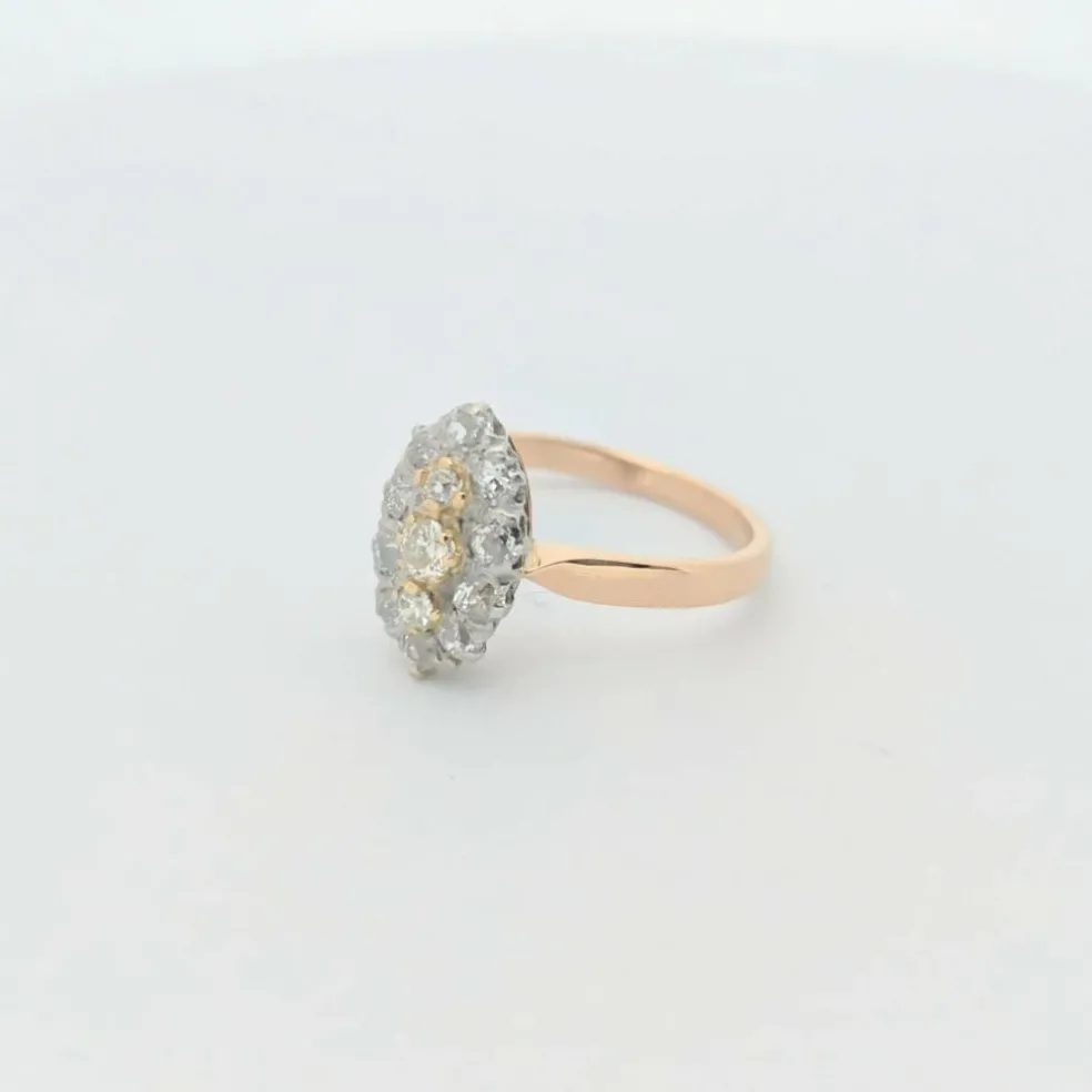Bague 2 ors et diamants
