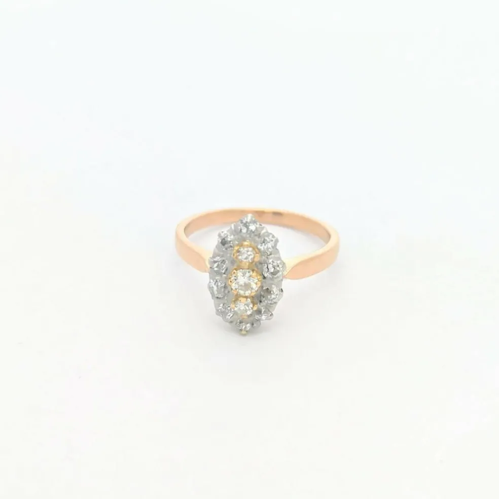Bague 2 ors et diamants