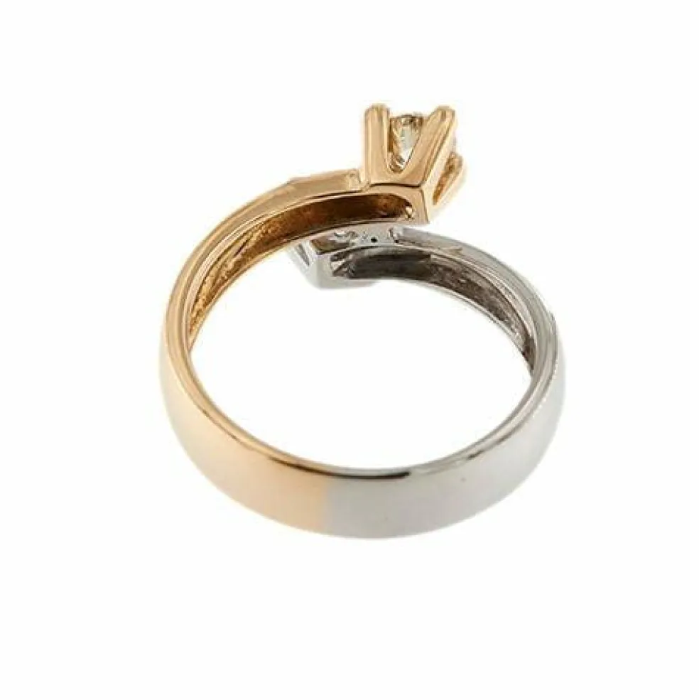 Bague 2 ors et diamants