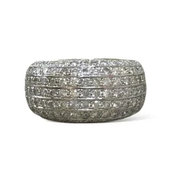Bague 2 ors pavage diamants