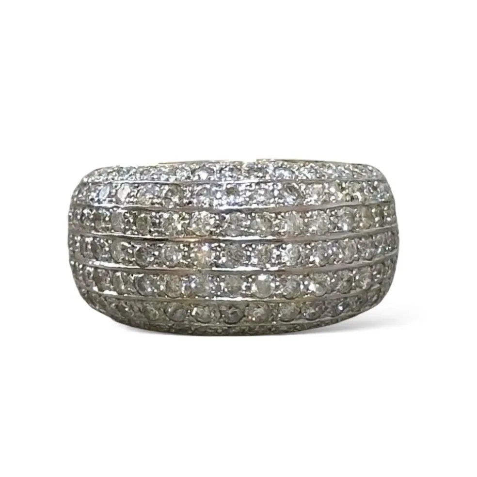 Bague 2 ors pavage diamants