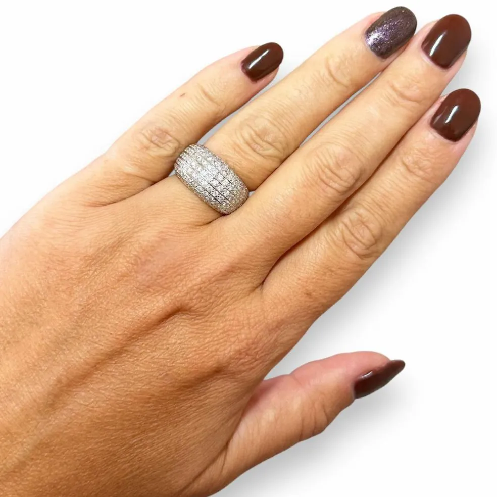 Bague 2 ors pavage diamants