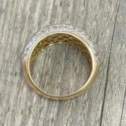 Bague 2 ors pavage diamants