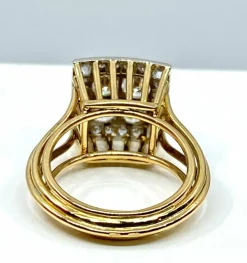 Bague 2 Ors pavée de Diamants