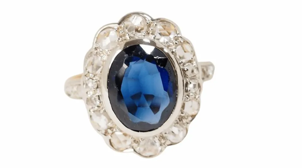 Bague 2 Ors Saphir