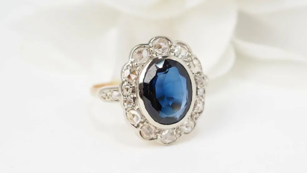 Bague 2 Ors Saphir