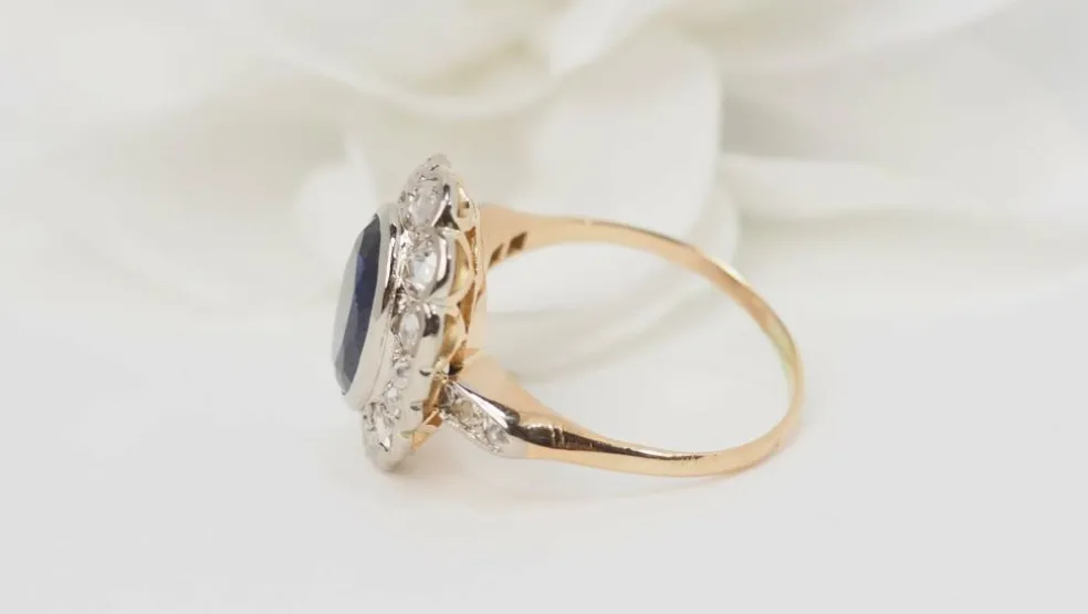 Bague 2 Ors Saphir