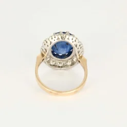 Bague 2 ors saphir 5.54cts diamants