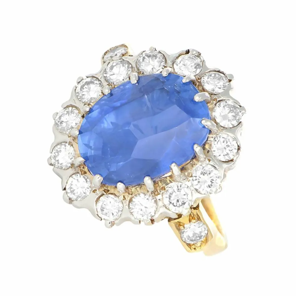Bague 2 Ors Saphir Diamants