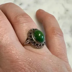 Bague 2 Ors Turquoise verte