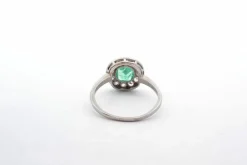 Bague 1920 Platine Emeraude