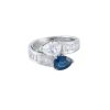 Bague platine toi & moi saphir diamant