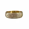 Bague 3 rangs diamants en or jaune