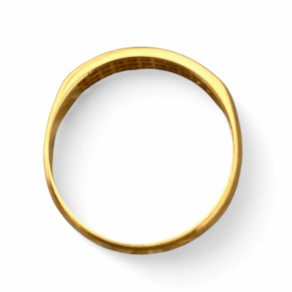 Bague 3 rangs diamants en or jaune