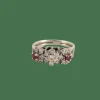 Bague 2 Rubis et Diamants