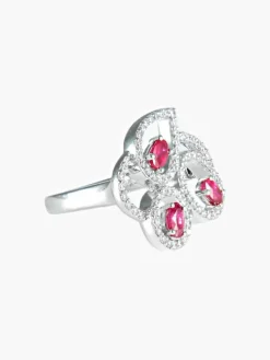 Bague 3 Rubis et Diamants
