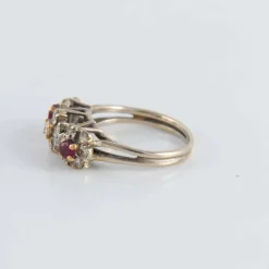 Bague 2 Rubis et Diamants