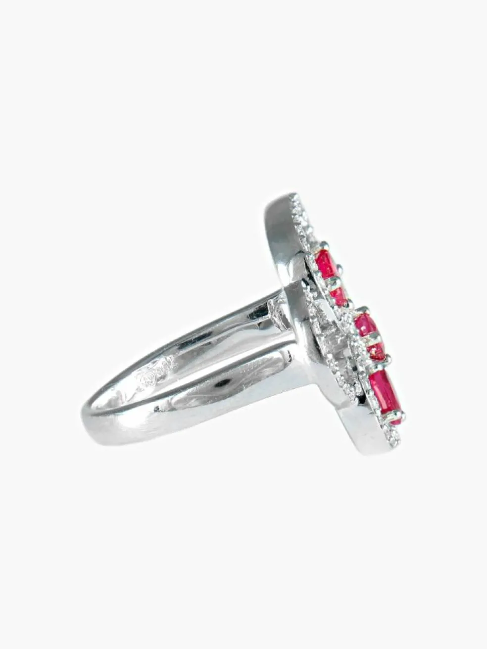 Bague 3 Rubis et Diamants