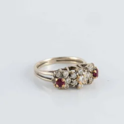 Bague 2 Rubis et Diamants