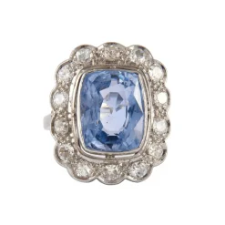 Bague 1930 Saphir Diamants