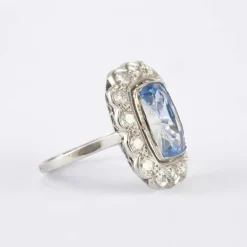 Bague 1930 Saphir Diamants