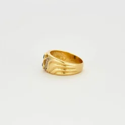 Bague 2 saphirs diamants