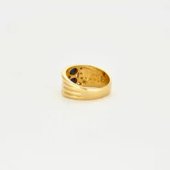 Bague 2 saphirs diamants