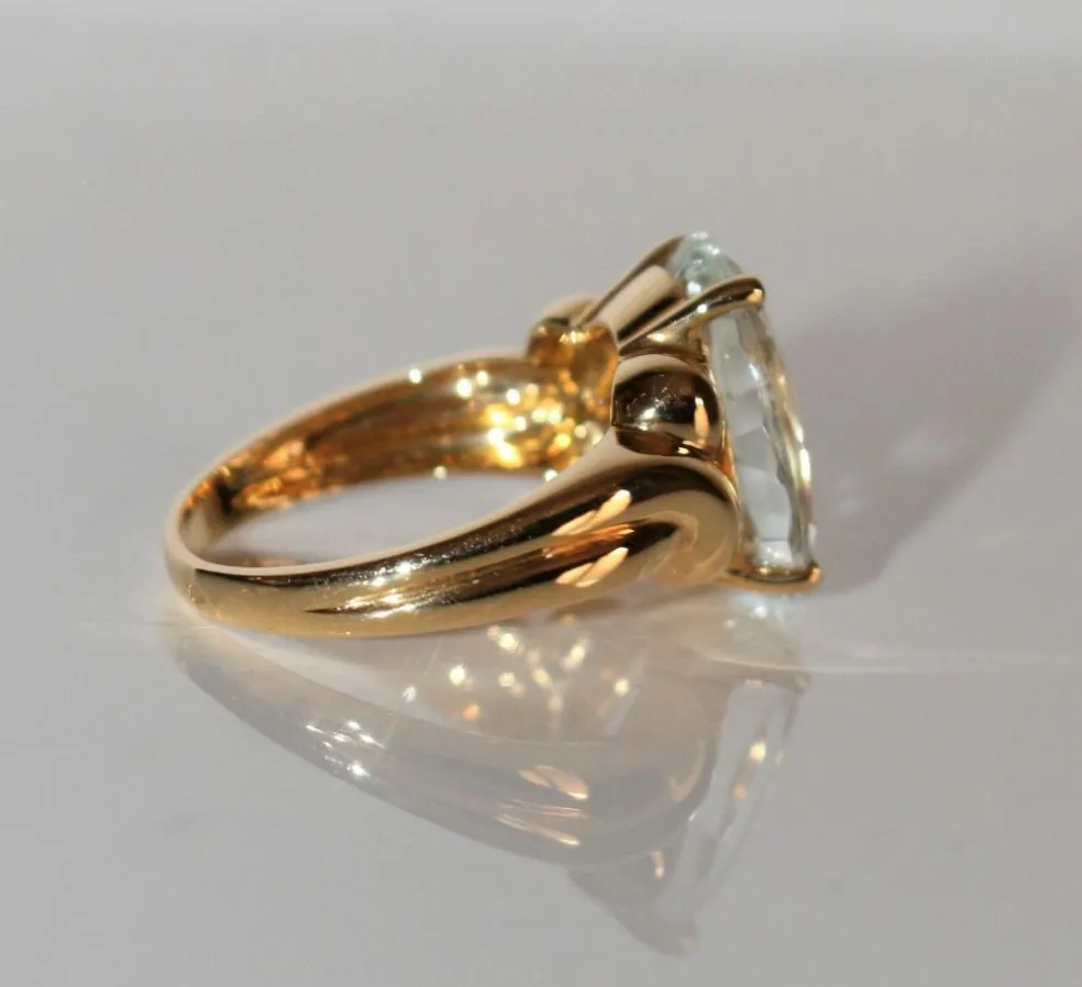 Bague aigue-marine