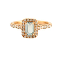 Bague Aigue-marine Diamants