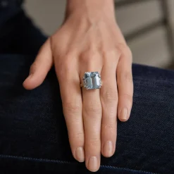Bague Aigue-Marine Diamants