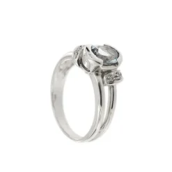 Bague aigue-marine diamants